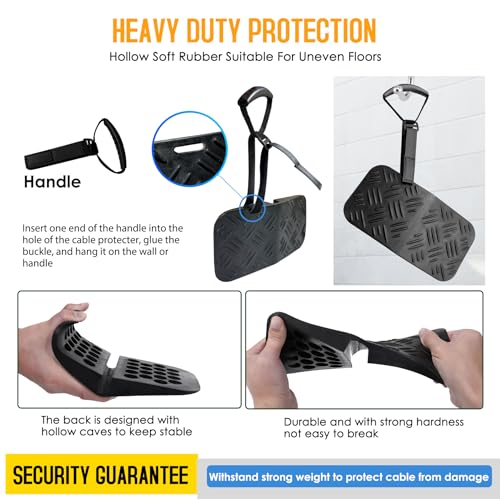 Ev Charger Cable Protector with Handle For Garage Door