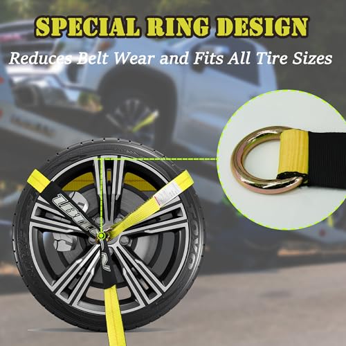 4 Pack Car Tie Down Straps for Trailers (4 Count)