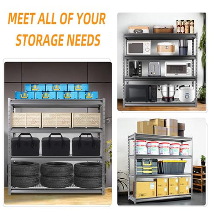 The Atlas 72" W Heavy Duty Garage Shelving Load 8000 Lbs