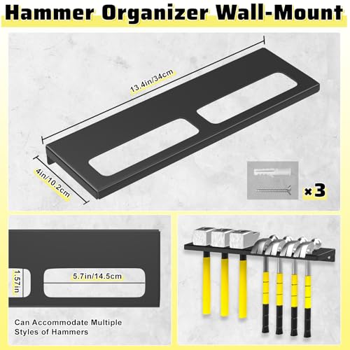 4Pcs Hand Tool Organizers Wall Mount