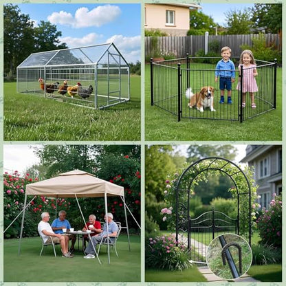 Trampoline Stakes Heavy Duty 12 Inch Trampoline Anchors High Wind (20 Count)