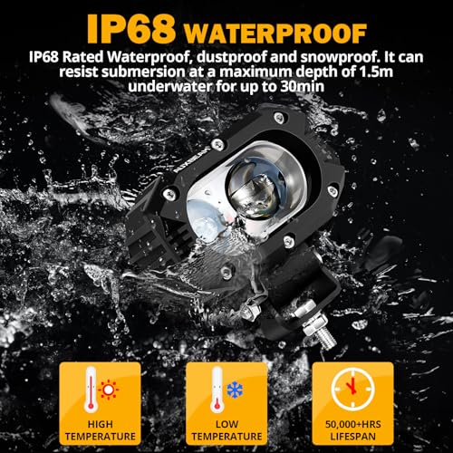 4 Inch R4 Series LED Square Pod Light