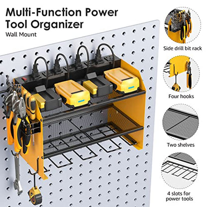 Wall Mount Modular Tool Charging Organizer