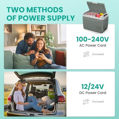 GC50 Electric Cooler for Car Refrigerator 12 Volt Car Camping Fridge 48 Quart Portable Freezer for Truck SUV RV Van Camper
