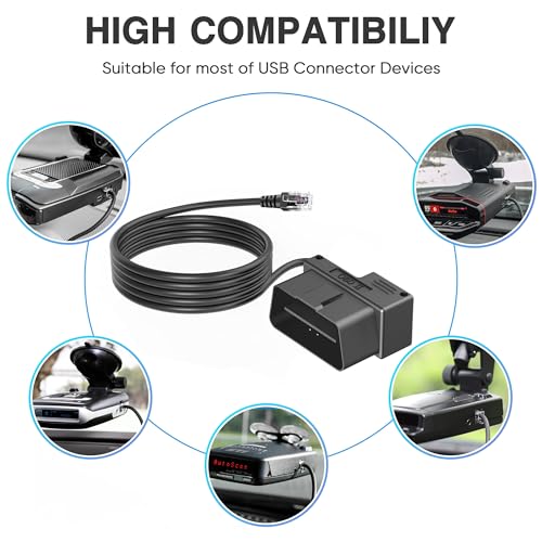 OBD to RJ11 Radar Detector Power Cord