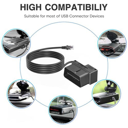 OBD to RJ11 Radar Detector Power Cord