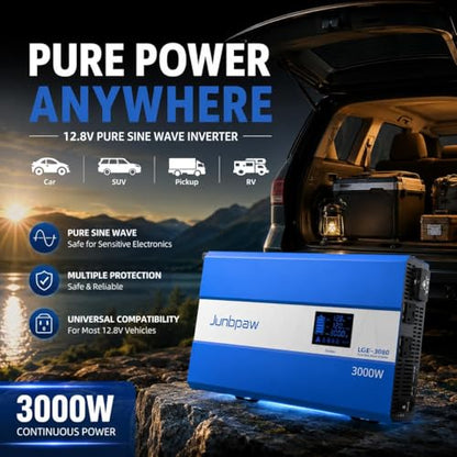 3080W Pure Sine Wave Power Inverter 12V to 120V