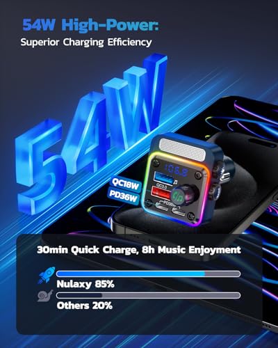 54W Bluetooth 5.3 Car Adapter