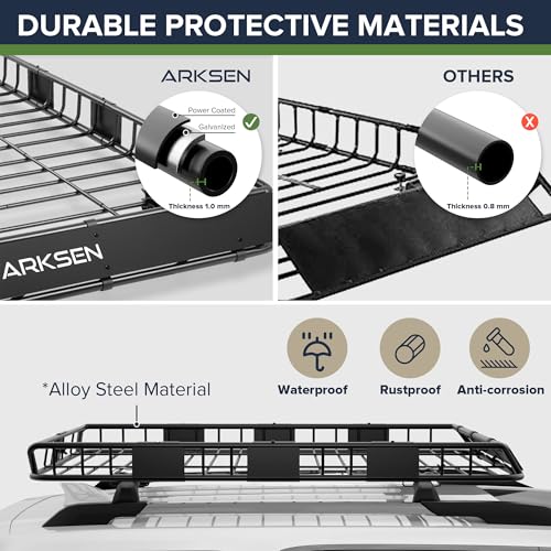 64" x 39" x 5" Roof Rack Cargo Basket with Extension