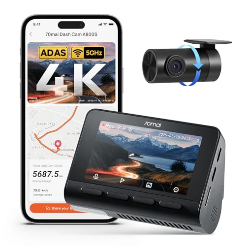 4K Dash Cam Front and Rear with STARVIS