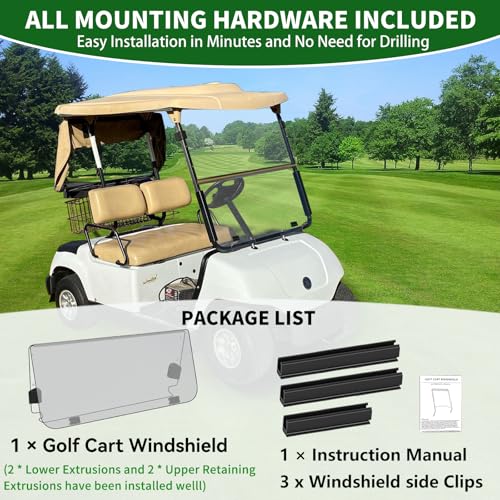 Golf Cart Foldable Windshield 3