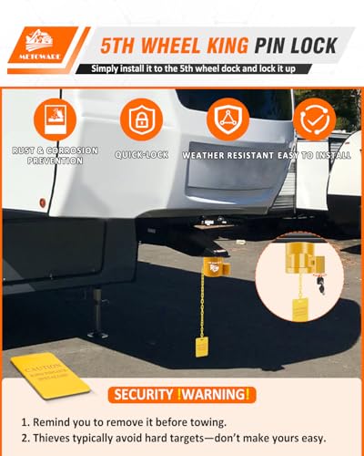 5th Wheel King Pin Lock for RVs & Semi Trailers