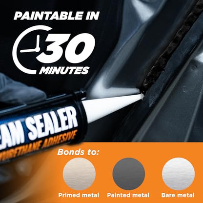 Black] 2 Pack Professional Automotive Seam Sealer (10.5 Fl Oz)
