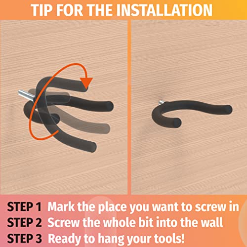 16 Pack Screw in U Hooks Wall Organizers (16 Count)