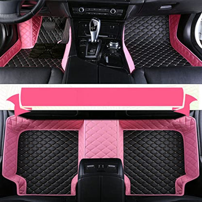 Custom Leather Waterproof Car Floor Mats for 99% Sedan SUV Sports Car Black Beige Men's Women's Vehicle Pads Mat