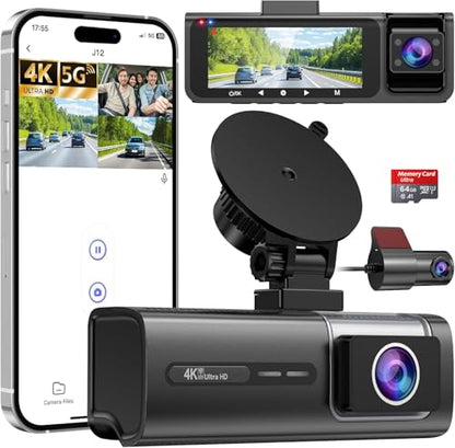 3 Channel 5G WiFi Dash Cam