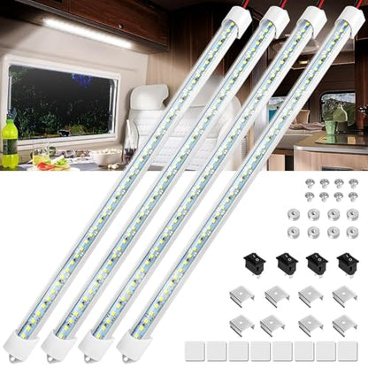 4PCS 12V LED Interior Light Bar (4 Count)