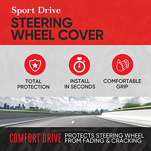 SportDrive Faux Leather Steering Wheel Cover