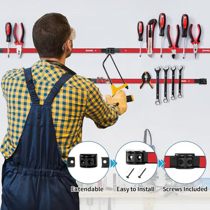 6 Pieces 24" Magnetic Tool Holder Strip (6 Count)