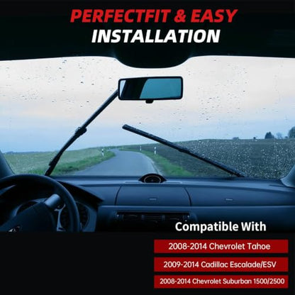 Windshield Wiper Blades Replacement for Chevy Chevrolet Tahoe 2009