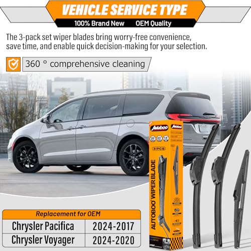 Windshield Wiper Blade Replacement for Chrysler Pacifica Voyager