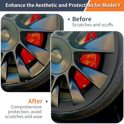Tesla Model Y Rim Protector Fit 20" Induction Wheels 2020 (4 Count)
