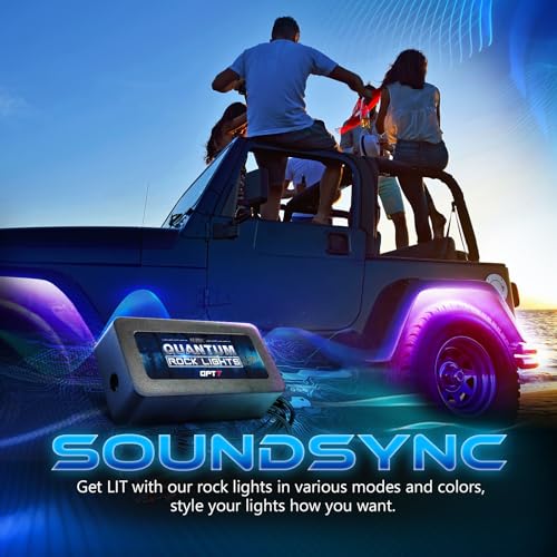 Quantum 4 Pod Aluminum RGBW LED Rock Lights with Remote