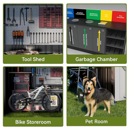 Shed Outdoor Storage Shed Metal (2 Count)