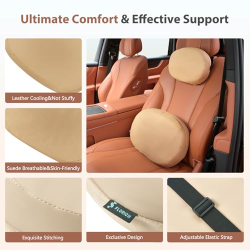 Car Headrest and Lumbar Support Pillow for Car Office Chair