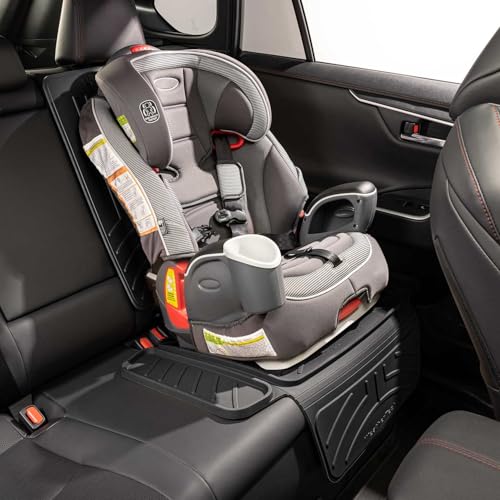 Child Car Seat Protector with Back Black