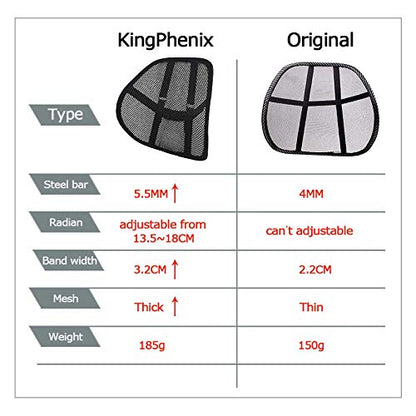 2 Pack Mesh Lumbar Support for Car and Office Chair Comfort (2 Count)