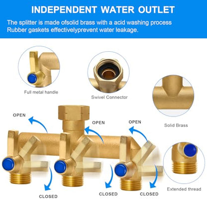Brass Garden Hose Splitter