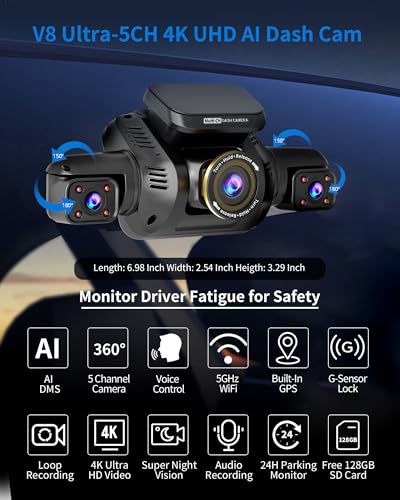 360° View Dash Cam Front and Rear