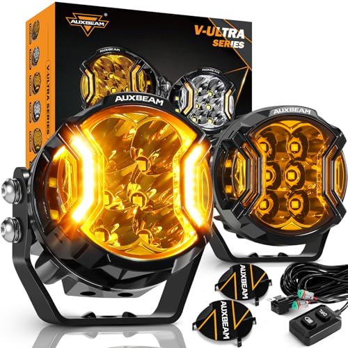 V Ultra Series 3 Inch Amber Fog Light Pods Round Offroad Lights