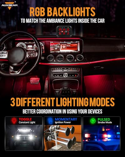6 Gang Switch Panel RA60 3 Modes RGB Dimmable IP65 Waterproof
