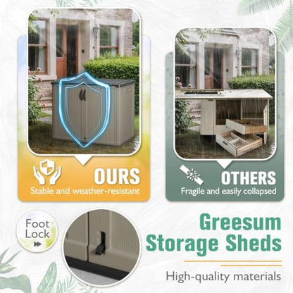Outdoor Storage Cabinet with Lockable Doors