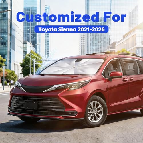Car Windshield Sun Shade Umbrella for Toyota Sienna 2021