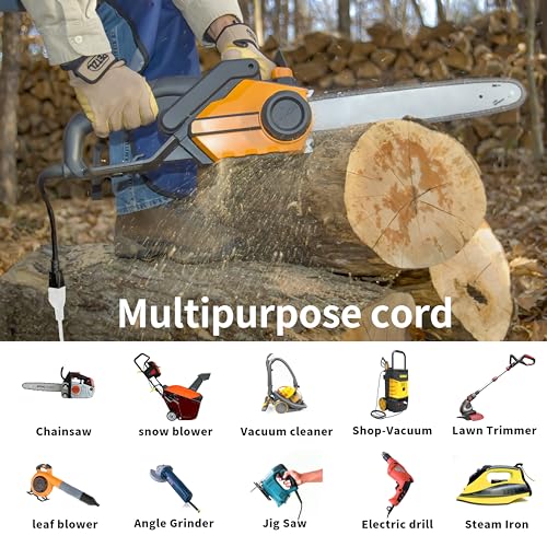 Indoor Outdoor White Extension Cord 25 FT Waterproof 16