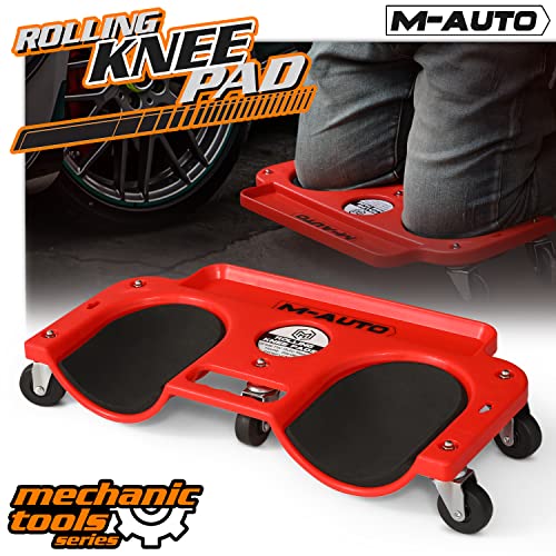 Rolling Knee Creeper Durable Knee Pads with Full 360 Degree Turn Casters and Tool Tray