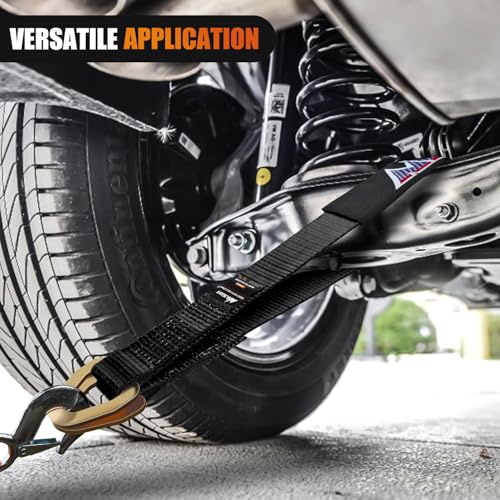 2" x 38" Axle Tie Down Straps with D (4 Count)