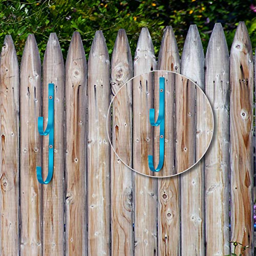 6 Pieces Pool Pole Hook Hanger Swimming Metal Brackets Pool Hook with 12 Pieces Screws for Telescopic Poles (6 Count)