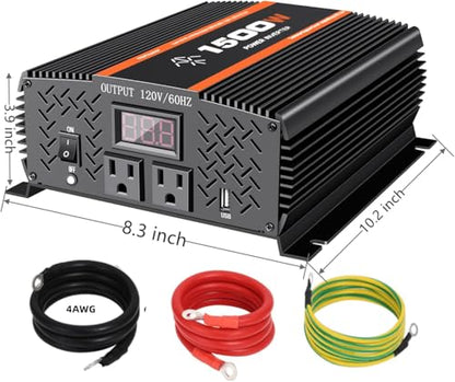 1500 Watt car Power Inverter 12V to 110V