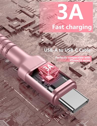 iPhone 16 USB C Cable Fast Charging [2 Pack (12 Foot)