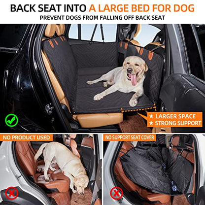Hard Bottom Dog Car Seat Cover for Back Seat