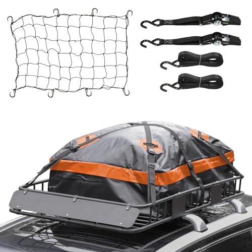 54" x 34" x 6" 200lb Heavy Duty Roof Rack Carrier Basket with Waterproof Bag