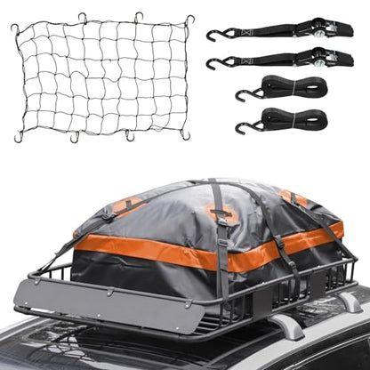 54" x 34" x 6" 200lb Heavy Duty Roof Rack Carrier Basket with Waterproof Bag
