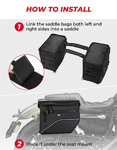 Upgrade Motorcycle Saddle Bags 26L (2 Count)