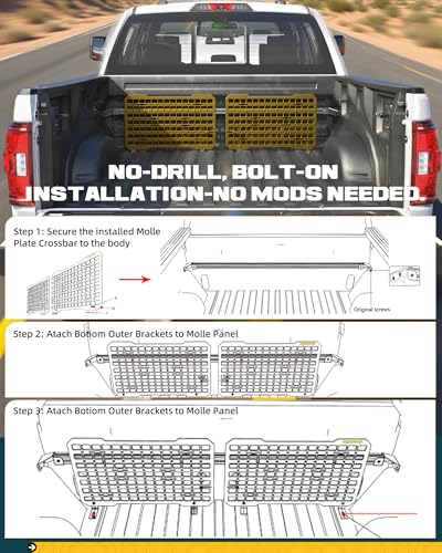 5.5ft Short Truck Bed Front MOLLE Panels Fit for Ford F150 2015+