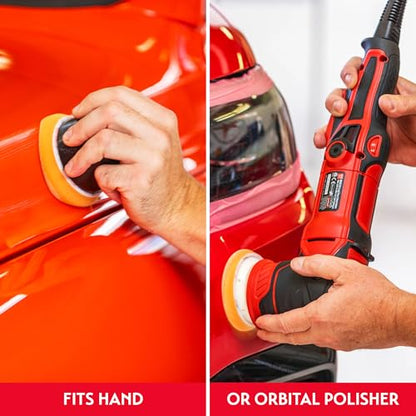Orange Foam Correcting Pads for Car Polishing and Detailing (3 Count)