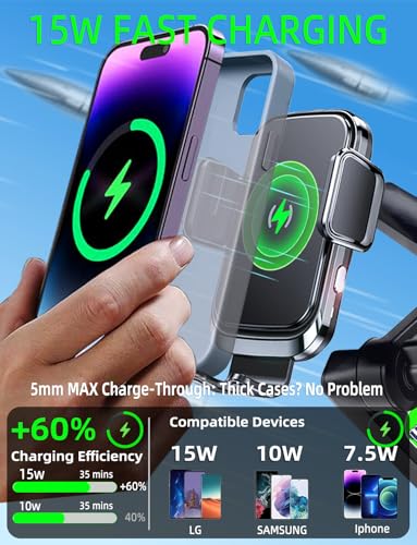 Truck Phone Holder Wireless Car Charger Mount